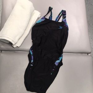 Black Speedo one piece size 32/8